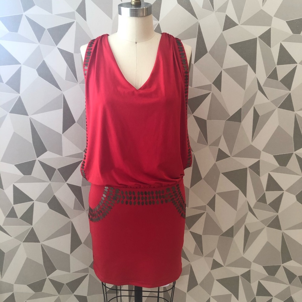 Red party dress